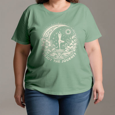 Olivenorma "GENIESSEN SIE DIE REISE" Yoga Spirituelles T-Shirt - image 3