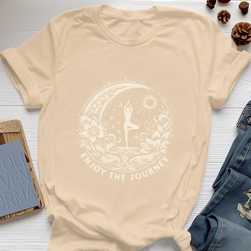 Olivenorma "GENIESSEN SIE DIE REISE" Yoga Spirituelles T-Shirt - Gelb - 2XL - image 12