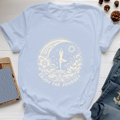 Olivenorma "GENIESSEN SIE DIE REISE" Yoga Spirituelles T-Shirt - Blau - 2XL - image 14