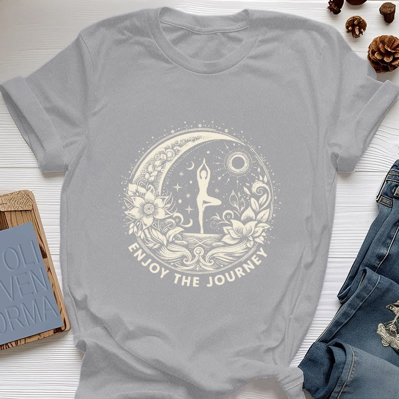 Olivenorma "GENIESSEN SIE DIE REISE" Yoga Spirituelles T-Shirt - Grau - 2XL - image 10