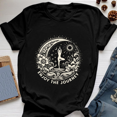 Olivenorma "GENIESSEN SIE DIE REISE" Yoga Spirituelles T-Shirt - Schwarz - 2XL - image 8