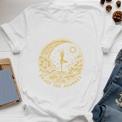 Olivenorma "GENIESSEN SIE DIE REISE" Yoga Spirituelles T-Shirt - Weiß - 2XL - image 6