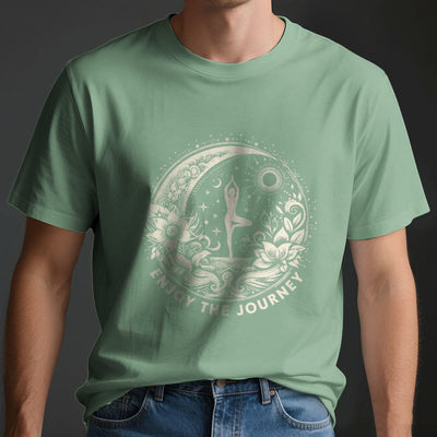 Olivenorma "GENIESSEN SIE DIE REISE" Yoga Spirituelles T-Shirt - image 4