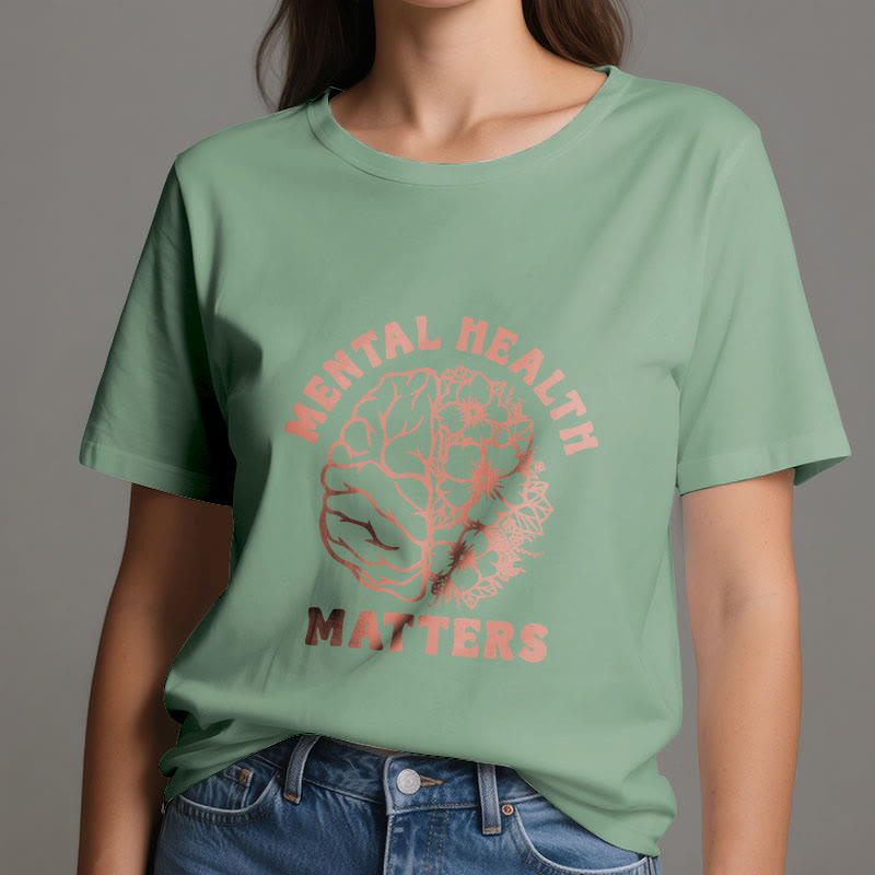 Olivenorma „MENTAL HEALTH MATTERS“ Inspirierendes Baumwoll-T-Shirt - image 19