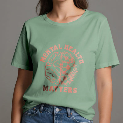Olivenorma „MENTAL HEALTH MATTERS“ Inspirierendes Baumwoll-T-Shirt - image 19