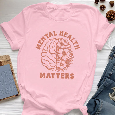 Olivenorma „MENTAL HEALTH MATTERS“ Inspirierendes Baumwoll-T-Shirt - Rosa - 2XL - image 16