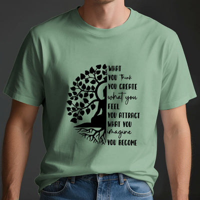 Olivenorma Baum des Lebens Yoga Meditation Baumwoll-T-Shirt - image 4