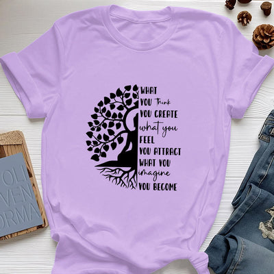 Olivenorma Baum des Lebens Yoga Meditation Baumwoll-T-Shirt - Lila - 2XL - image 18