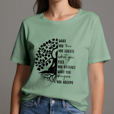 Olivenorma Baum des Lebens Yoga Meditation Baumwoll-T-Shirt - image 2