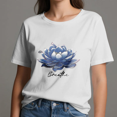 Olivenorma "BREATHE" Lotus Yoga Bekleidung Spirituelles T-Shirt - image 7