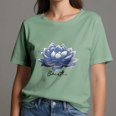Olivenorma "BREATHE" Lotus Yoga Bekleidung Spirituelles T-Shirt - image 19