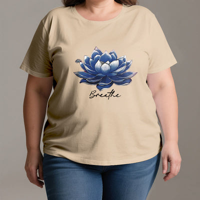 Olivenorma "BREATHE" Lotus Yoga Bekleidung Spirituelles T-Shirt - image 3