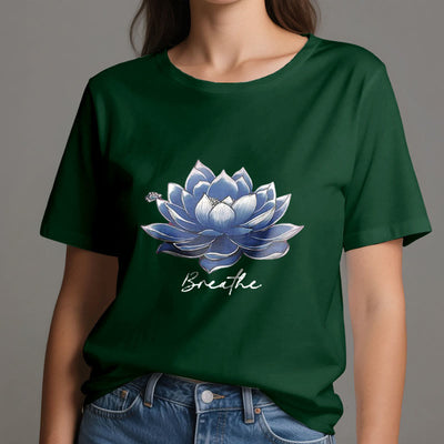 Olivenorma "BREATHE" Lotus Yoga Bekleidung Spirituelles T-Shirt - image 21