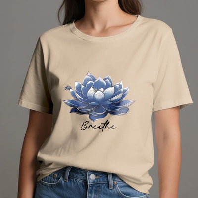 Olivenorma "BREATHE" Lotus Yoga Bekleidung Spirituelles T-Shirt - image 2