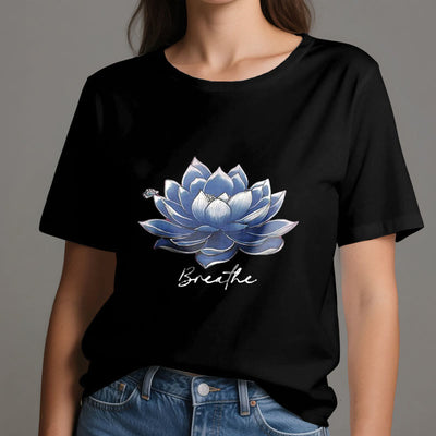 Olivenorma "BREATHE" Lotus Yoga Bekleidung Spirituelles T-Shirt - image 9