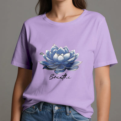 Olivenorma "BREATHE" Lotus Yoga Bekleidung Spirituelles T-Shirt - image 17