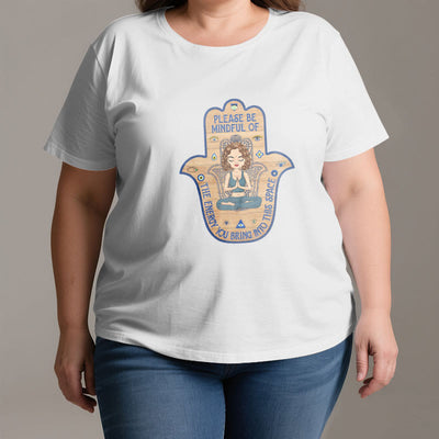 Olivenorma T-Shirt mit Hamsa-Hand, Meditation, Schutz, spirituell - image 4