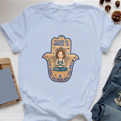 Olivenorma T-Shirt mit Hamsa-Hand, Meditation, Schutz, spirituell - Blau - 2XL - image 12