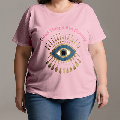 Olivenorma T-Shirt mit Aufschrift „Good Things Are Coming“ - image 3