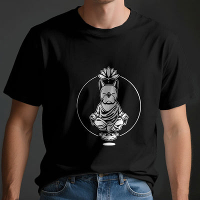 Olivenorma Zen Meditation Französische Bulldogge Lotus T-Shirt