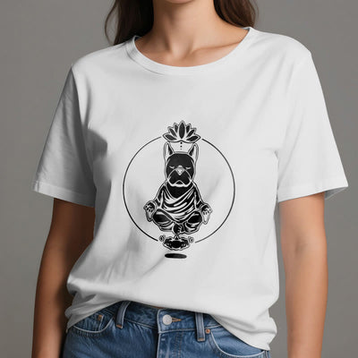 Olivenorma Zen Meditation Französische Bulldogge Lotus T-Shirt