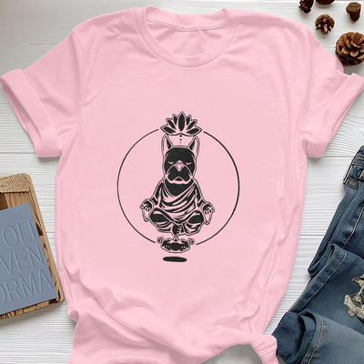 Olivenorma Zen Meditation Französische Bulldogge Lotus T-Shirt