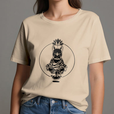 Olivenorma Zen Meditation Französische Bulldogge Lotus T-Shirt