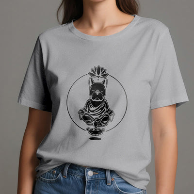 Olivenorma Zen Meditation Französische Bulldogge Lotus T-Shirt