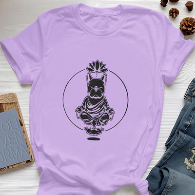 Olivenorma Zen Meditation Französische Bulldogge Lotus T-Shirt