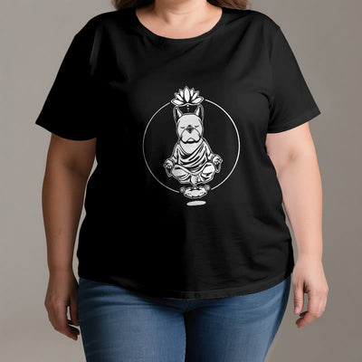 Olivenorma Zen Meditation Französische Bulldogge Lotus T-Shirt