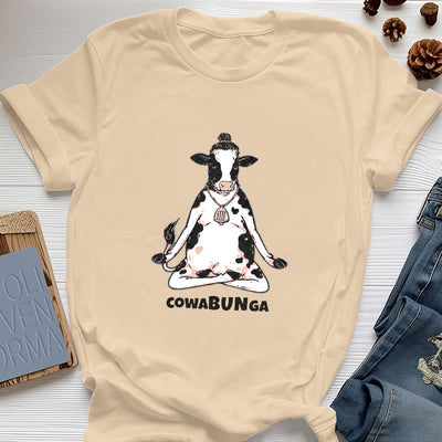 Olivenorma "Cowabunga" Yoga Kuh T-Shirt