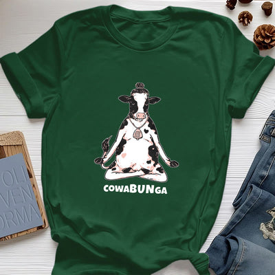 Olivenorma "Cowabunga" Yoga Kuh T-Shirt