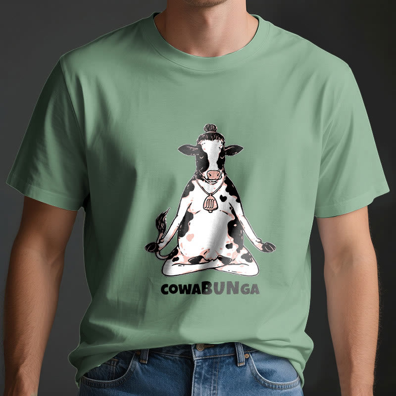 Olivenorma "Cowabunga" Yoga Kuh T-Shirt