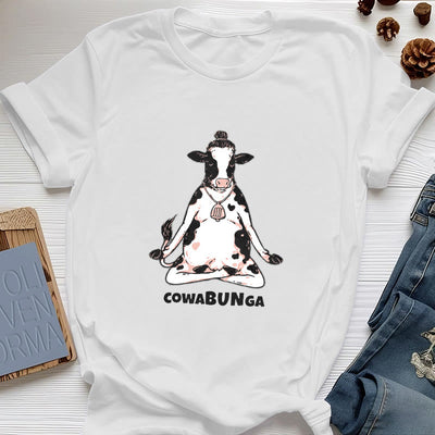 Olivenorma "Cowabunga" Yoga Kuh T-Shirt