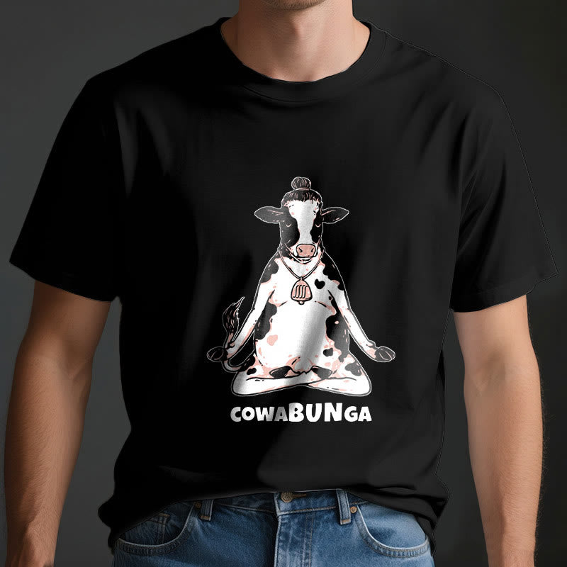 Olivenorma "Cowabunga" Yoga Kuh T-Shirt