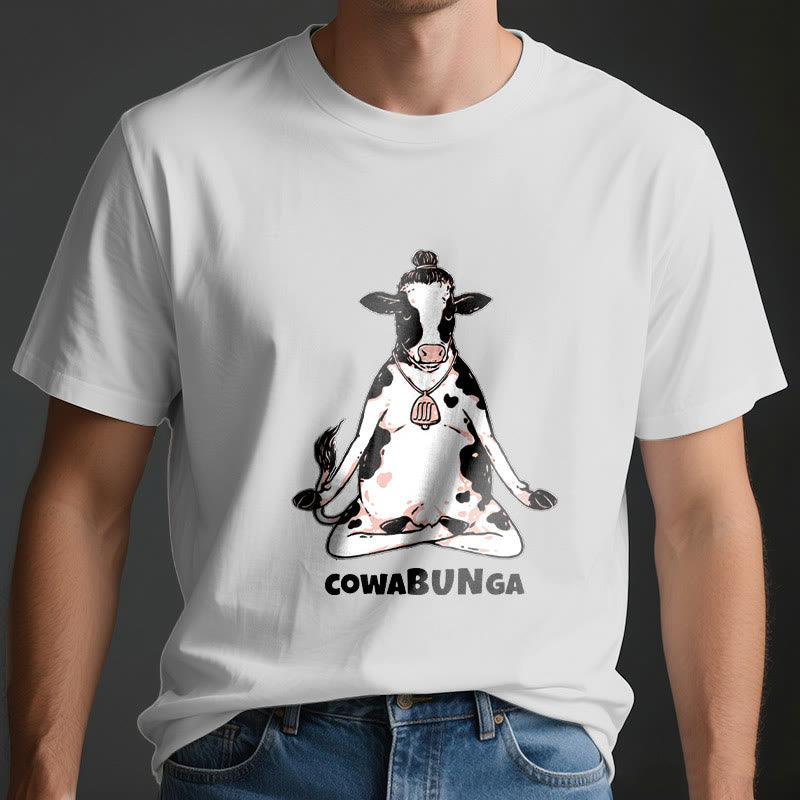 Olivenorma "Cowabunga" Yoga Kuh T-Shirt