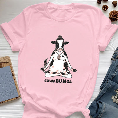Olivenorma "Cowabunga" Yoga Kuh T-Shirt