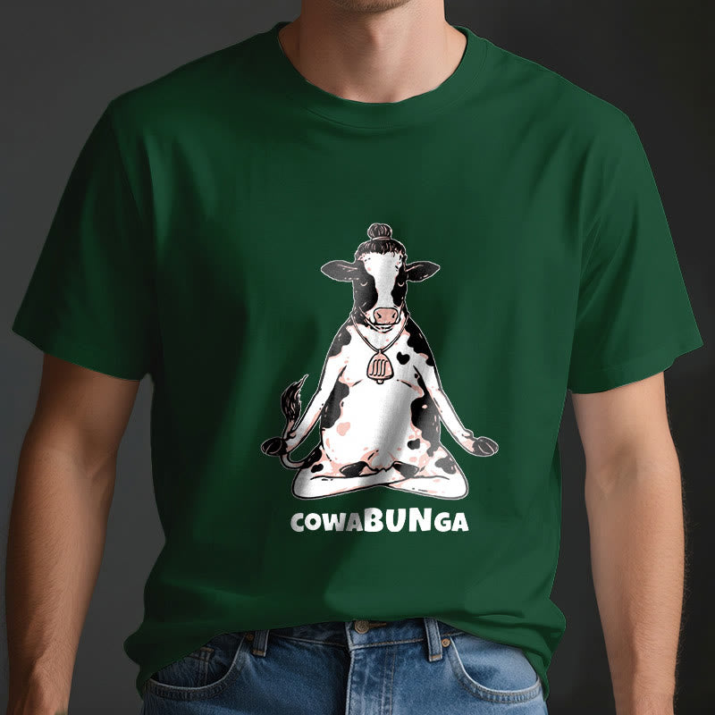 Olivenorma "Cowabunga" Yoga Kuh T-Shirt