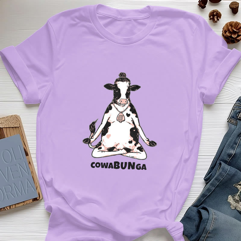 Olivenorma "Cowabunga" Yoga Kuh T-Shirt