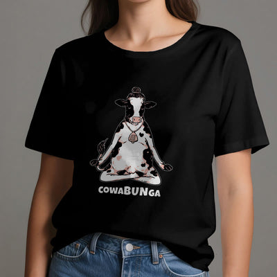 Olivenorma "Cowabunga" Yoga Kuh T-Shirt