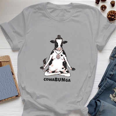 Olivenorma "Cowabunga" Yoga Kuh T-Shirt