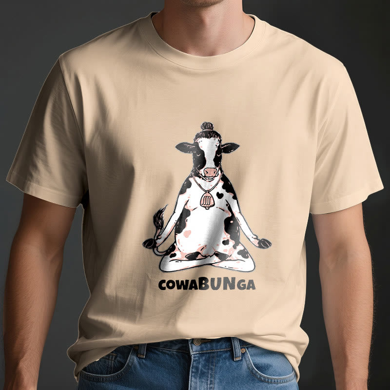 Olivenorma "Cowabunga" Yoga Kuh T-Shirt