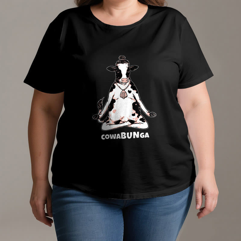Olivenorma "Cowabunga" Yoga Kuh T-Shirt