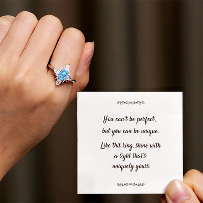 Olivenorma „Uniquely Yours“ Strahlender Opal-Sternring