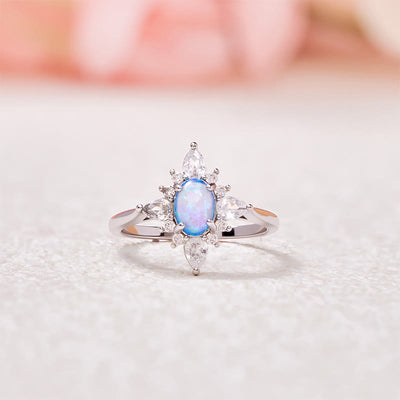 Olivenorma „Uniquely Yours“ Strahlender Opal-Sternring