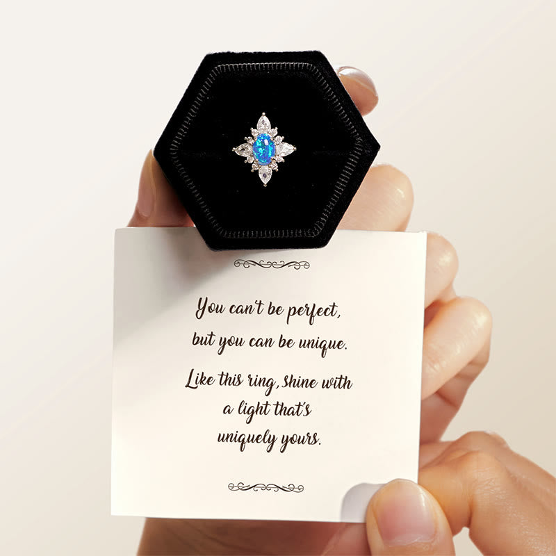 Olivenorma „Uniquely Yours“ Strahlender Opal-Sternring