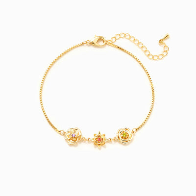 Olivenorma 1-7 Dreidimensionales Geburtsblumen-Armband