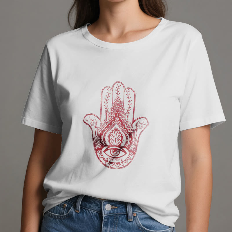 Olivenorma Weiches Hamsa-Baumwoll-T-Shirt
