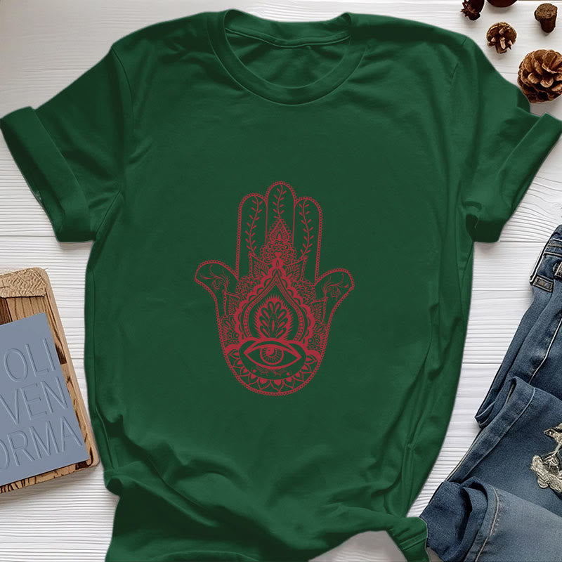 Olivenorma Weiches Hamsa-Baumwoll-T-Shirt