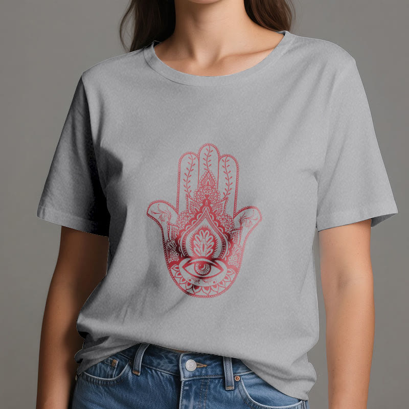 Olivenorma Weiches Hamsa-Baumwoll-T-Shirt